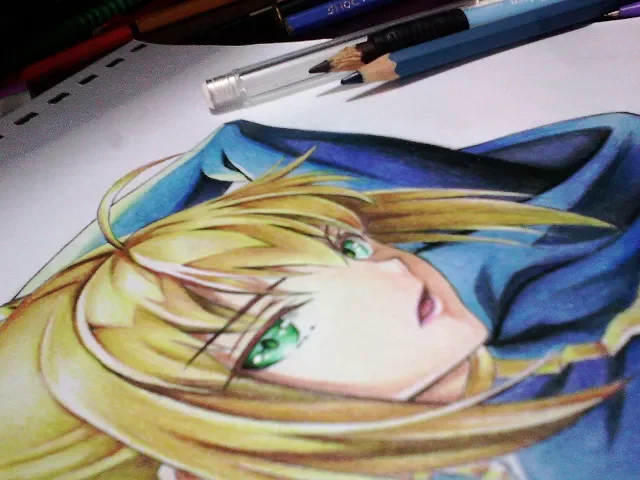 how to color skin using colored pencils | anime drawing tutorial